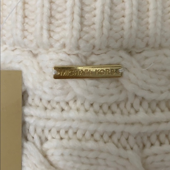 Michael Kors Cablemock sweater bone🆕 - Picture 3 of 11